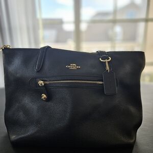 Coach Black Leather Taylor Tote Bag
